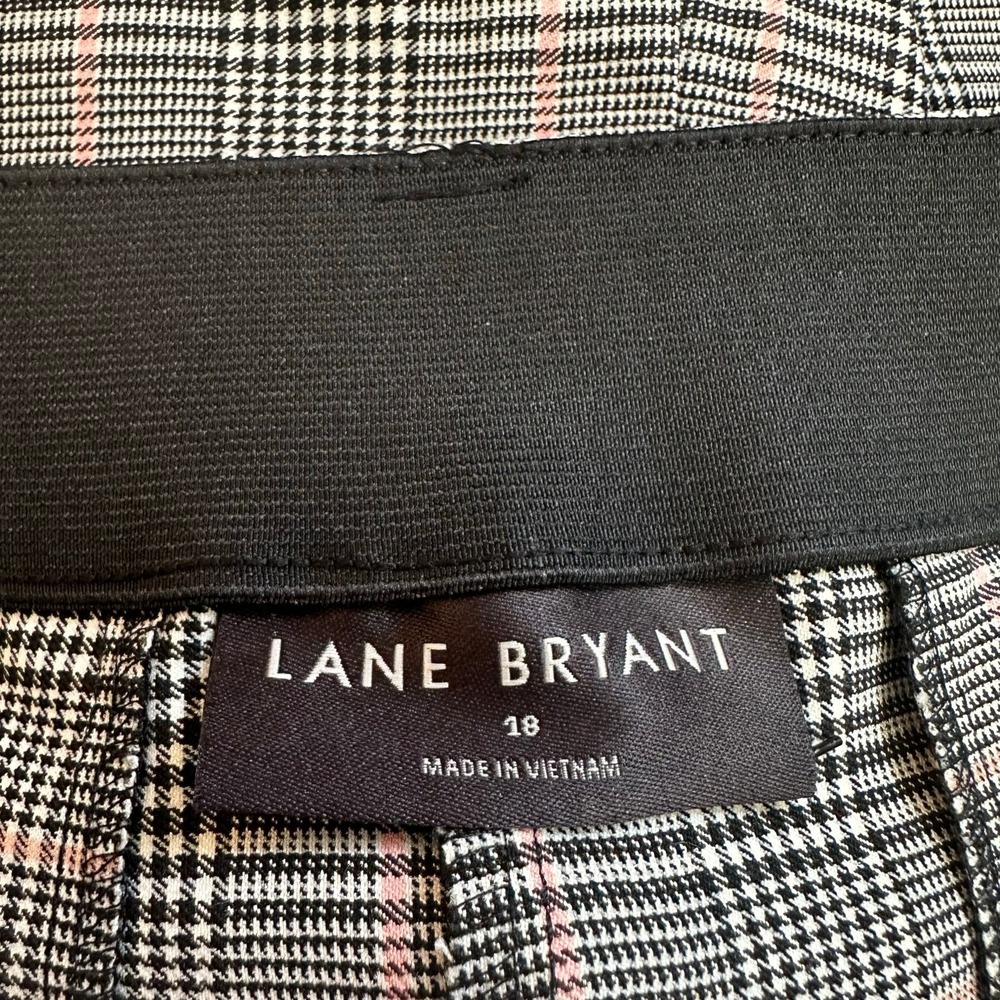 Lane Bryant Cropped Pants Plaid Womens Size 18 Pockets Preppy Academia Office - Picture 3 of 6